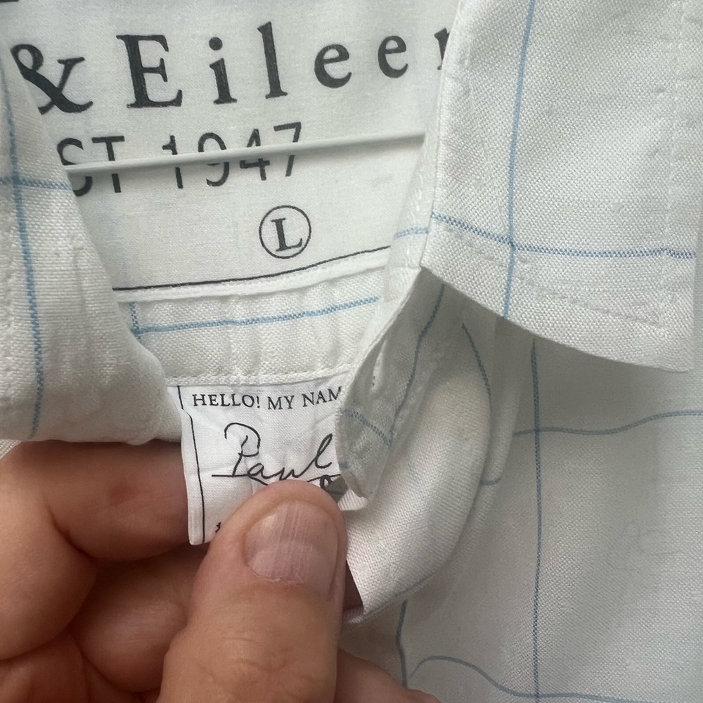 Frank & Eileen Paul shirt large men’s